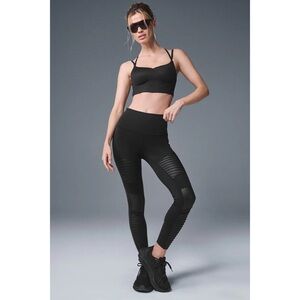ALO Yoga High Waist 7/8 Moto Leggings in Black